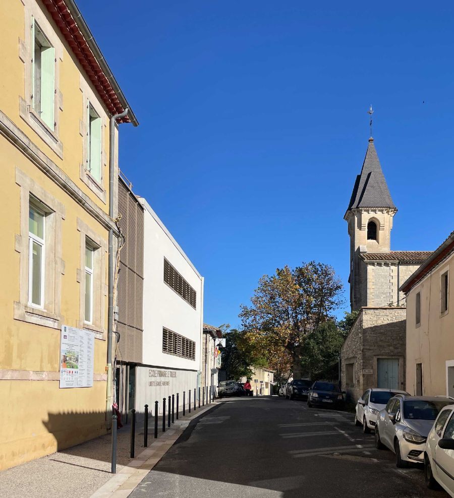 Extension de l’école vue depuis la rue du Languedoc 