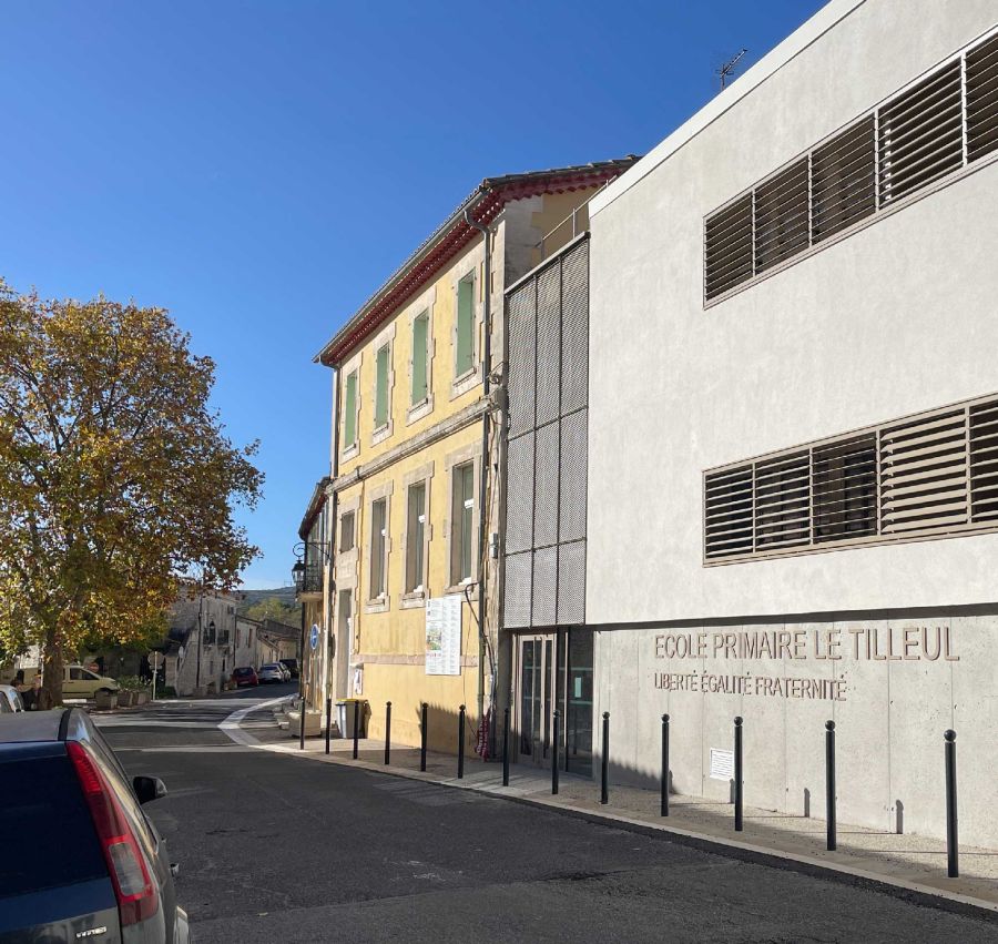 Extension de l’école vue depuis la rue du Languedoc 