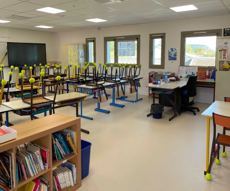 Nouvelles salles de classes en rez-de-chaussée et à l’étage