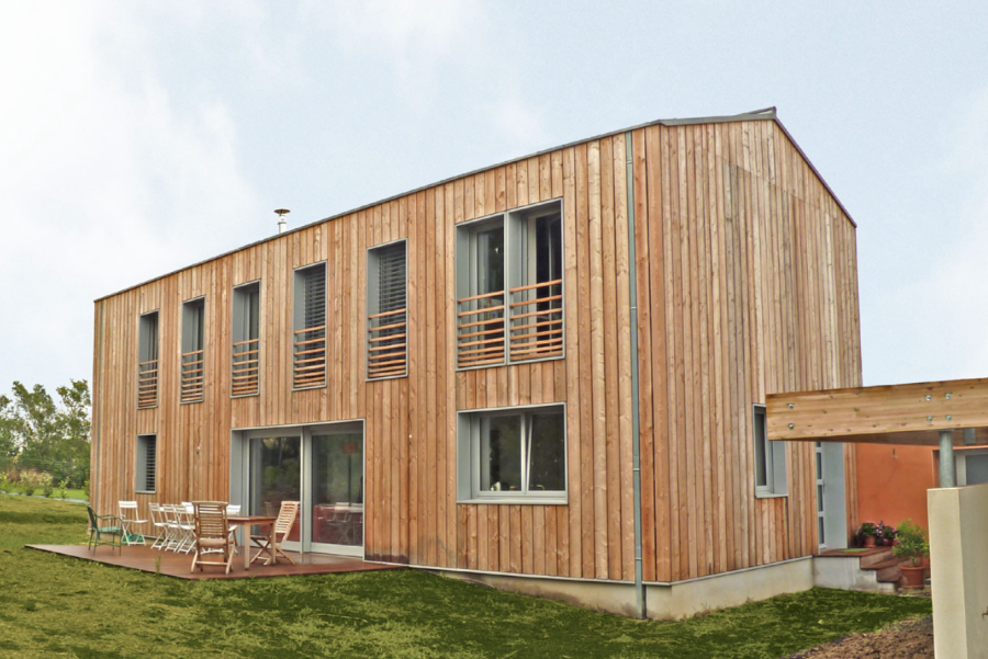 maison en bois-paille Atelier Bruniquel