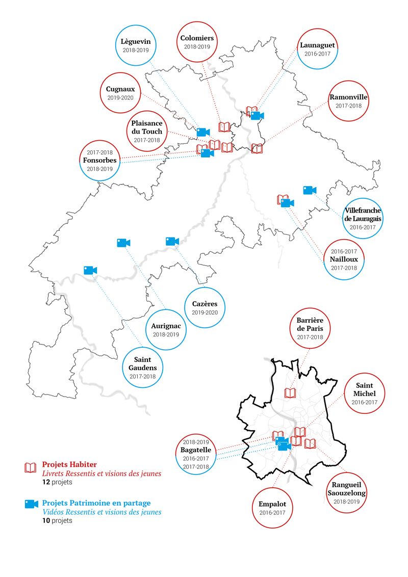 Cartographie des projets pédagogiques dans le cadre des Parcours laïques et citoyens en Haute-Garonne