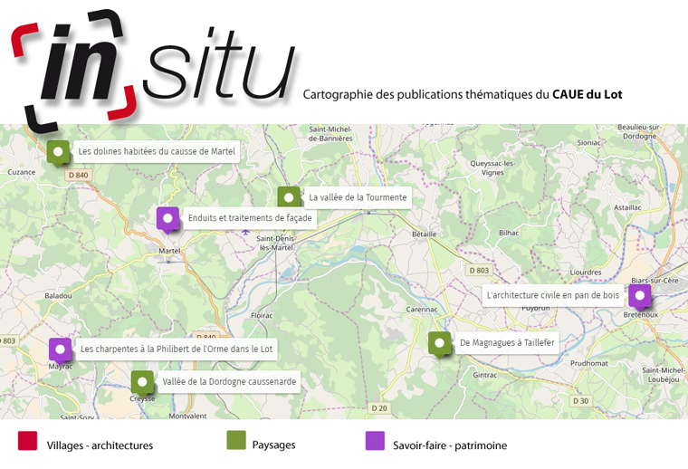 Carte géolocalisation des InSitu