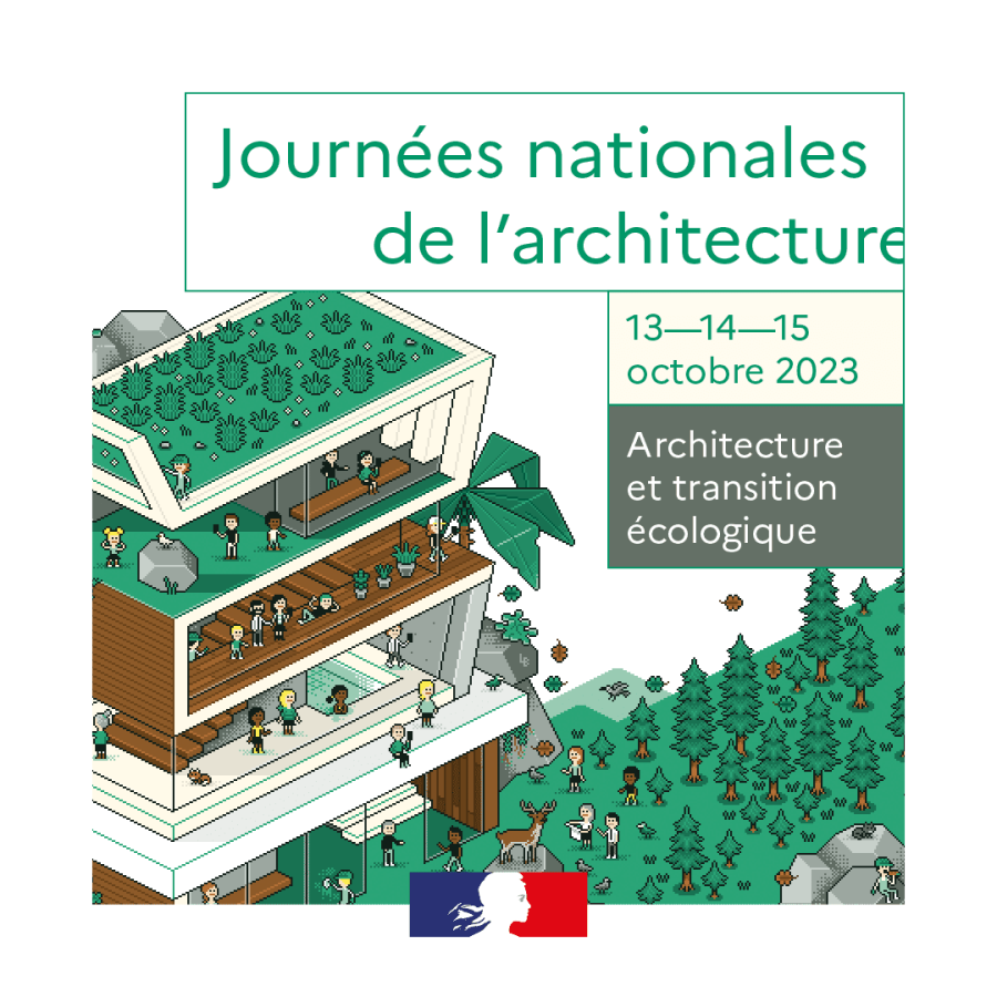 Affiche des journées nationales de l'architecture 2023