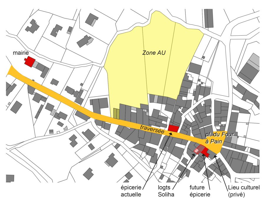 Plan de Prades-sur-Vernazobre. Crédit : CAUE 34