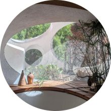 Intérieur Maison bulles de Daniel Bord