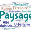 nuage de mots relatifs aux paysages en Occitanie