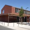 Entrée du groupe scolaire Claudie Haigneré à Cugnaux - AR 357 architectes