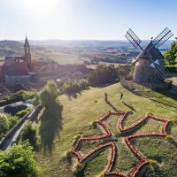 Vue aerienne sur lemoulin de Lautrec