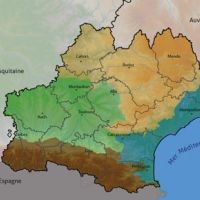 Cartes des ensembles géographiques d'Occitanie