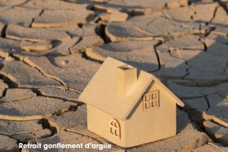 Maquette de maison posée sur un sol argilaux très sec