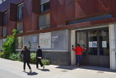 Façade du CAUE de l’Hérault, avril 2025. Crédit : Julie Chouvel, CAUE 34