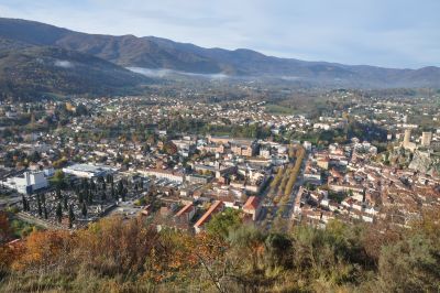 Vue de Foix depuis Le Pech