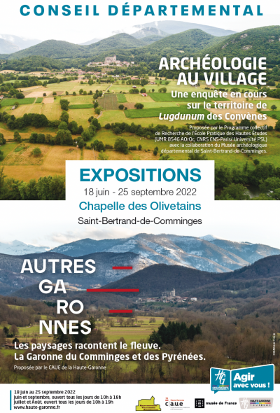 affiche exposition La Garonne du Comminges et des Pyrénées à St Bertrand-du-Comminges