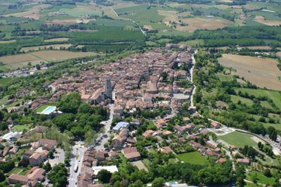 Lectoure en Lomagne gersoise - Vue aérienne