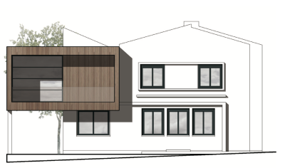 Extension en bois Architecture du T