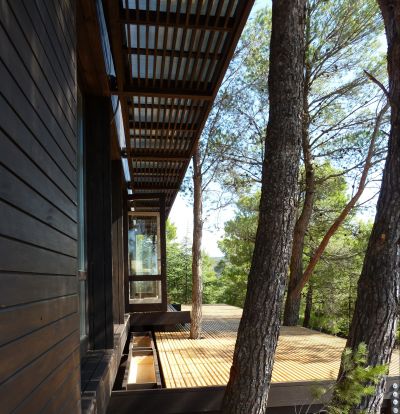 Maison bois à Caunes-Minervois, architecte Alberto Mozzo